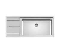 Foster Evo 1Vdx71+Sc B8 116 - 3216051 Lavello Incasso | Acciaio Inox, doppia vasca, sgocciolatoio integrato