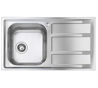 Foster Lavello a una vasca con gocciolatoio a destra 1971 062 finitura acciaio inox da 86x50 cm