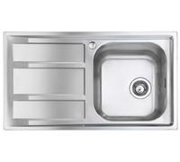 FOSTER 1971061 LAVELLO 1 VASCA FM STD DESTRA CON GOGGIOLATOIO INOX 86CM AISI 304