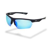 Foster Grant IRONMAN Stride occhiali da sole unisex - montatura blade blu, lenti verdi specchiate multistrato, protezione UV400, resistenti ai graffi e agli urti, montatura sport leggera