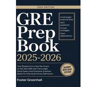 Foster Greenhal GRE Prep Book 2025-2026: Your Blueprint to a (Copertina rigida)