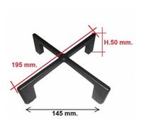 FOSTER GRIGLIA A CROCE CUCINA IN GHISA NERA SATINATA CM.14,5 X 14,5 ALTA 5 CM