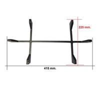 Foster Griglia a croce In ghisa nera satinata 2 Fuochi cm.41,5 X 22,5 alta 4 Cm