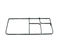 Foster Griglia cucina a gas 2 fuochi 45,8 x 23 cm nera lucida