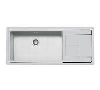Foster Ke 1V71 Sx+Sc S/Ft Tpr Inox - 2211052 Lavello Incasso semifilo | Acciaio inox spesso 1 mm, sgocciolatoio, semifilo