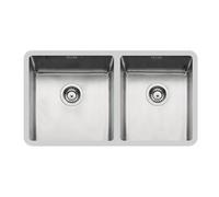 Foster Lavello Sottotop a Due Vasche Ke - R15 2206 850 Finitura Spazzolato da 82x45cm
