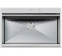 FOSTER Lavello 1 Vasca, Serie MILANO, 85 cm, Installazione Filotop, Acciaio Inox Spazzolato - 1024050