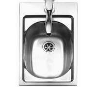 Foster Lavello 29x50cm Acciaio Inox Cucina Piccolo Foro per Rubinetto Hahnbank