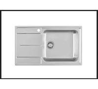PRONTA CONSEGNA - Foster Lavello a una vasca con gocciolatoio a sinistra 3218 001 finitura acciaio inox da 86x50 cm