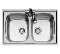 Foster Lavello a 2 vasche in acciaio INOX, 790 mm, 500 mm