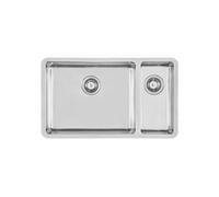 Foster Lavello a due vasche 2204 851 finitura acciaio inox da 76x45 cm - Vasca grande a sinistra