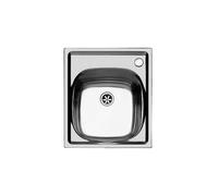 Foster Vasca ad Incasso a Bordo Standard S1000 1144 001 con Foro Miscelatore a Destra Finitura Spazzolato da 44x50cm
