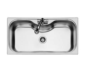 Foster Lavello a una vasca 1555 600 finitura acciaio inox da 97x50 cm