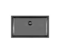 PRONTA CONSEGNA - Foster Lavello a una vasca 2157 056 finitura acciaio PVD gun metal da 75x44 cm - VOUCHER 18% NEL CARRELLO VALIDO FINO AL 28/06