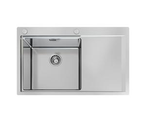 Foster Lavello a una vasca con gocciolatoio a destra 1250 052 finitura acciaio inox da 86x52 cm