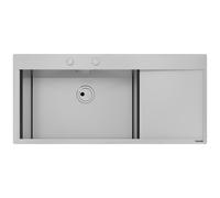 Foster Lavello New Wave, 116x52cm, Sopratop/Filotop, Vasca a sx, Acciaio Satinato- 1416002