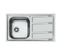 Foster Lavello a una vasca con gocciolatoio a destra 1971 062 finitura acciaio inox da 86x50 cm