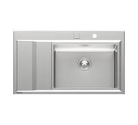 Foster Lavello a una vasca con gocciolatoio a sinistra 4500 051 finitura acciaio inox da 87.3x51.3 cm