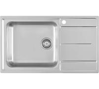 FOSTER Lavello 1 Vasca SX + Gocciolatoio Serie EVO Standard, 86x50 cm, Acciaio Satinato - 3218002