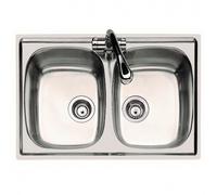 FOSTER Lavello Cucina 2 Vasche Incasso 79 cm Inox S1000 1279560