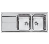 FOSTER lavello da incasso KS 2 vasche + gocciolatoio a sinistra