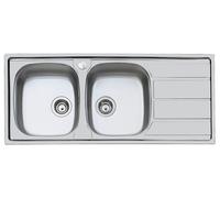 FOSTER lavello da incasso SERIE 1000 2 vasche con gocciolatoio a destra