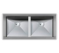 Foster Lavello due vasche 1016 850 finitura acciaio inox da 101.6x50 cm