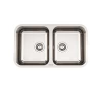 Foster Lavello due vasche 1303 860 finitura acciaio inox da 76.1x44.6 cm