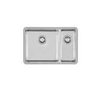 Foster Lavello due vasche 2202 851 finitura acciaio inox da 66x45 cm - Vasca grande a sinistra
