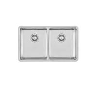 Foster Lavello Sottotop a Due Vasche Ke - R15 2203 850 Finitura Spazzolato da 76x45cm