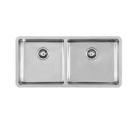 Foster Lavello due vasche 2207 850 finitura acciaio inox da 93x45 cm