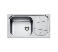 Foster Lavello una vasca con gocciolatoio a destra 1561 202 finitura acciaio inox da 86x50 cm - IN PROMOZIONE FINO AL 30/06