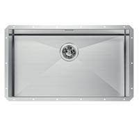 FOSTER Lavello Quadra 1 Vasca sottotop 71x40 cm, Acciaio satinato - 1217 850