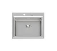 Foster Lavello a una vasca 4505 050 finitura acciaio inox da 60.3x51.3 cm