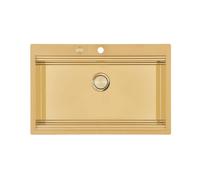 Foster Lavello una vasca 1034 059 finitura acciaio PVD gold da 80.6x52 cm