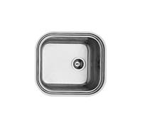 Foster Lavello una vasca 1611 060 finitura acciaio inox da 55x50 cm