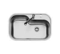Foster Lavello una vasca 1679 660 finitura acciaio inox da 79x50 cm