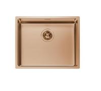 Foster Lavello una vasca 2155 055 finitura acciaio PVD brandy fumè da 54x44 cm