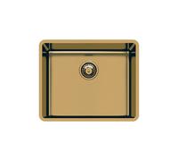 Foster Lavello una vasca 2155 889 finitura acciaio PVD gold da 54x44 cm