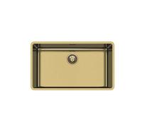 Foster Lavello una vasca 2157 059 finitura acciaio PVD gold da 75x44 cm
