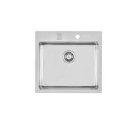 Foster Lavello una vasca 2265 050 finitura acciaio inox da 56x52 cm