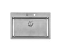 Foster Lavello una vasca 2266 080 finitura acciaio inox da 77x52 cm