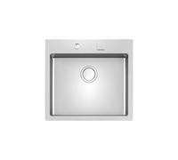Foster Lavello una vasca 3363 050 finitura acciaio inox da 56x52 cm