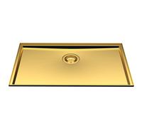 Foster Lavello una vasca 5557 349 finitura acciaio PVD gold da 74x43 cm