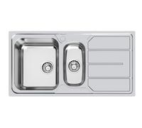 Foster Lavello una vasca con vaschetta e gocciolatoio a destra 1197 462 finitura acciaio inox da 97x50 cm