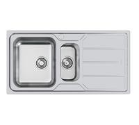 Foster Lavello una vasca con vaschetta e gocciolatoio a destra 5197 062 finitura acciaio inox da 97x50 cm