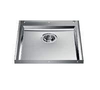 FOSTER Phantom Base, 44,6x44,6 cm,Sottotop, Acciaio Satinato- 5554240