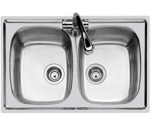 Foster S1000 1279560 Lavello Cucina 2 Vasche Acciaio Inox Moderno 79x50 cm
