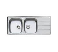 FOSTER S1000 1812562 Lavello Cucina 2 Vasche Gocciolatoio Dx Inox cm. 116x50