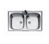 Foster S1000 Inox 2V S/V.L.F.3,5" - 1886160 Lavello Sopratop | 2 vasche, Senza gocciolatoio, Acciaio inox